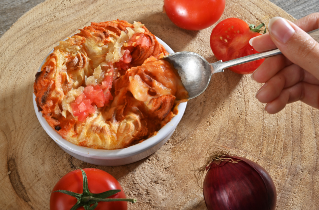 duo de mousseline tomate oignon